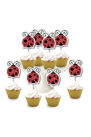 Uğur Böceği Simli Eva Kürdan 8 Adet