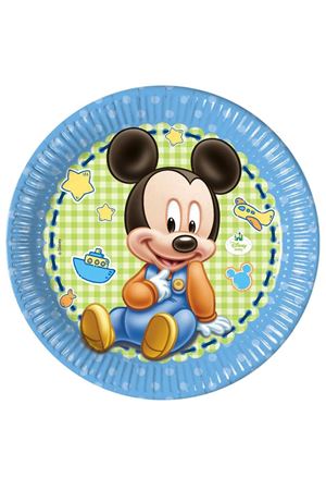 Baby Mickey İlk Yaş Tabak 8 Adet