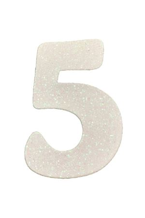 Eva Simli 5 Rakamı Beyaz 10 cm