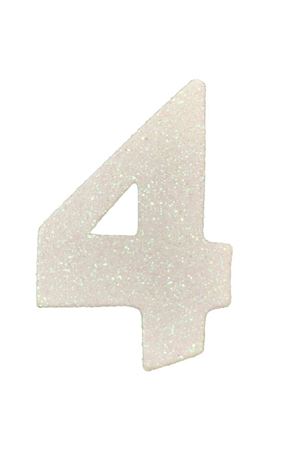 Eva Simli 4 Rakamı Beyaz 10 cm