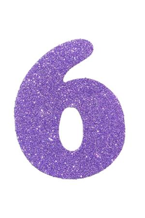 Eva Simli 6 Rakamı Lila 10 cm