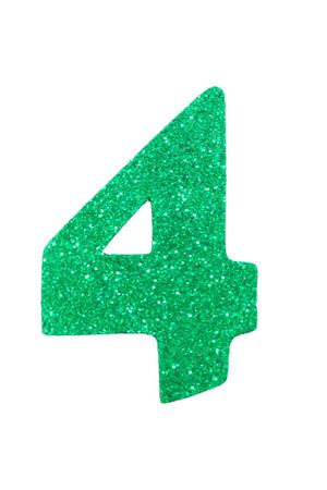 Eva Simli 4 Rakamı Yeşil 10 cm