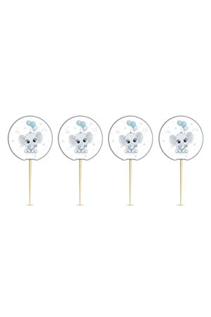 Fil Temalı Kürdan Mavi 20 Adet