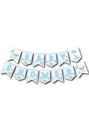 Fil Temalı Baby Shower Banner Mavi