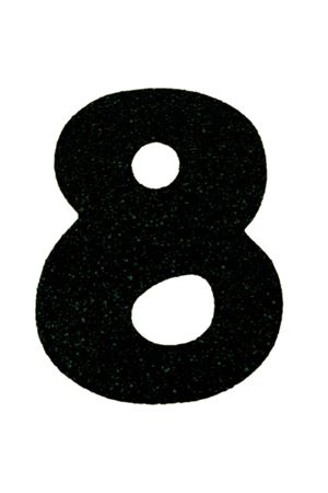 Eva Simli 8 Rakamı Siyah 10 cm