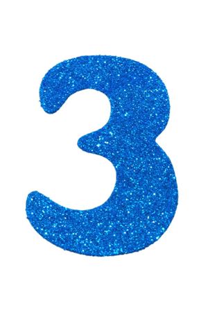 Eva Simli 3 Rakamı Mavi 10 cm