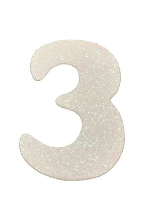 Eva Simli 3 Rakamı Beyaz 10 cm