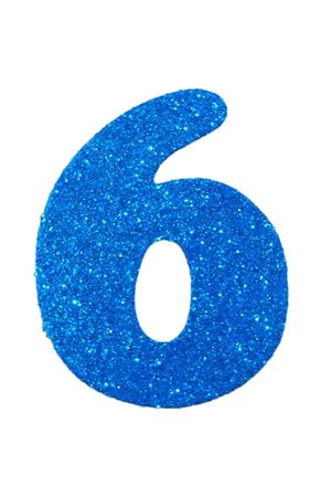 Eva Simli 6 Rakamı Mavi 10 cm