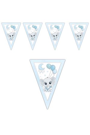 Fil Temalı Flama Mavi