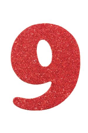 Eva Simli 9 Rakamı Kırmızı 10 cm