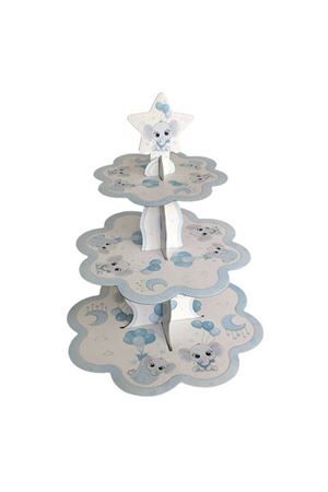 Fil Temalı Kek Standı Mavi