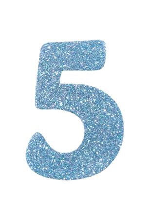 Eva Simli 5 Rakamı Turkuaz 10 cm
