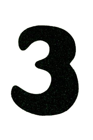 Eva Simli 3 Rakamı Siyah 10 cm