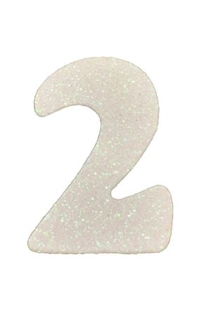 Eva Simli 2 Rakamı Beyaz 10 cm