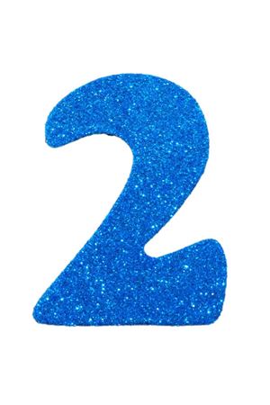 Eva Simli 2 Rakamı Mavi 10 cm