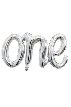 One Folyo Balon Gümüş
