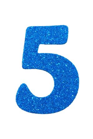 Eva Simli 5 Rakamı Mavi 10 cm