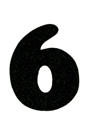 Eva Simli 6 Rakamı Siyah 10 cm