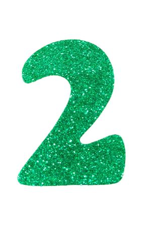 Eva Simli 2 Rakamı Yeşil 10 cm