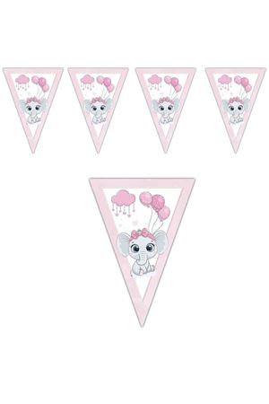 Fil Temalı Flama Pembe