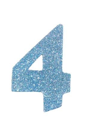 Eva Simli 4 Rakamı Turkuaz 10 cm