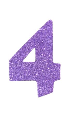Eva Simli 4 Rakamı Lila 10 cm