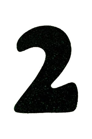 Eva Simli 2 Rakamı Siyah 10 cm