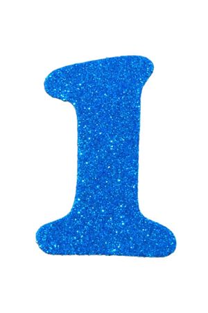 Eva Simli 1 Rakamı Mavi 10 cm