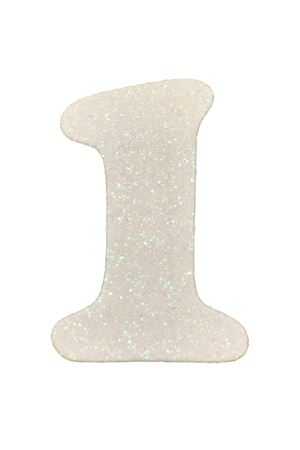 Eva Simli 1 Rakamı Beyaz 10 cm