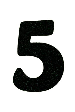 Eva Simli 5 Rakamı Siyah 10 cm