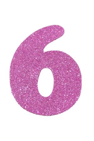 Eva Simli 6 Rakamı Pembe 10 cm