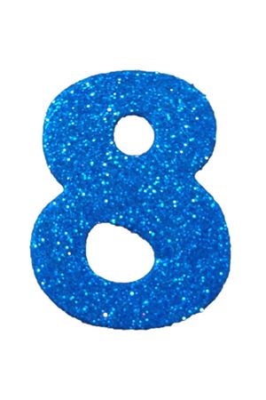 Eva Simli 8 Rakamı Mavi 10 cm