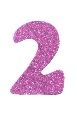 Eva Simli 2 Rakamı Pembe 10 cm