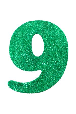 Eva Simli 9 Rakamı Yeşil 10 cm