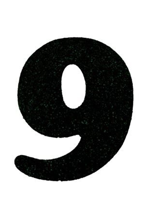 Eva Simli 9 Rakamı Siyah 10 cm