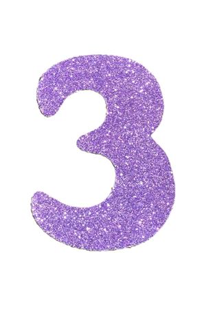 Eva Simli 3 Rakamı Lila 10 cm