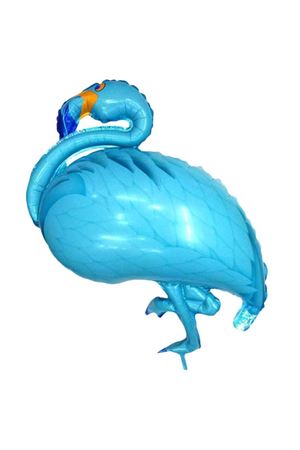 Flamingo Ayaklı Folyo Balon Mavi