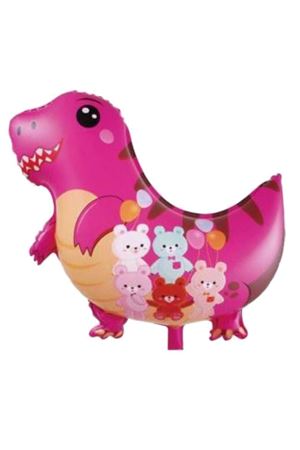 Dinozor Folyo Balon Pembe