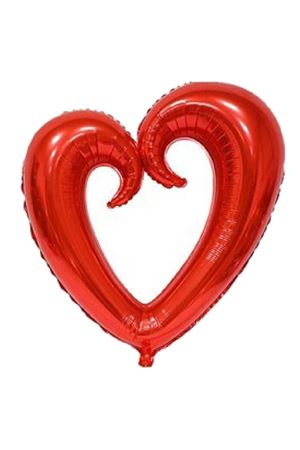 Boş Kalp Folyo Balon Kırmızı 100 cm