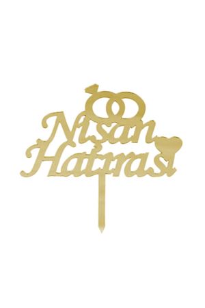 Nişan Hatırası Pleksi  Gold