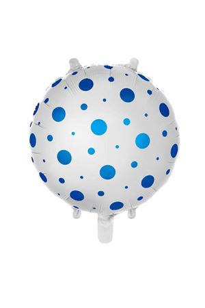 Mavi Puantiyeli Folyo Balon