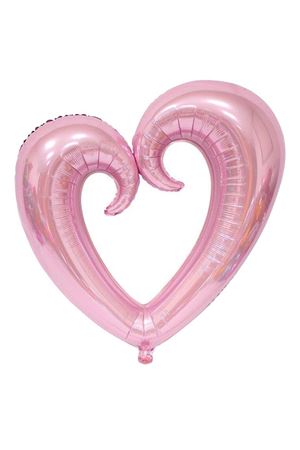 Boş Kalp Folyo Balon Pembe 100 cm