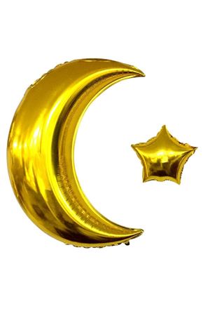 Ay Yıldız Folyo Balon Gold