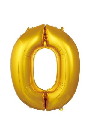 0 Rakam Folyo Balon Altın 76 cm