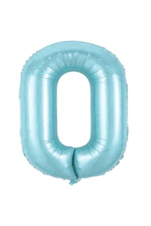 0 Rakam Folyo Balon Mavi 76 cm