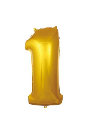 1 Rakam Folyo Balon Altın 76 cm