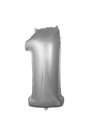 1 Rakam Folyo Balon Gümüş 76 cm