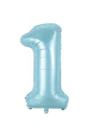 1 Rakam Folyo Balon Mavi 76 cm