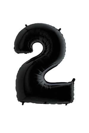 2 Rakam Folyo Balon Siyah 76 cm