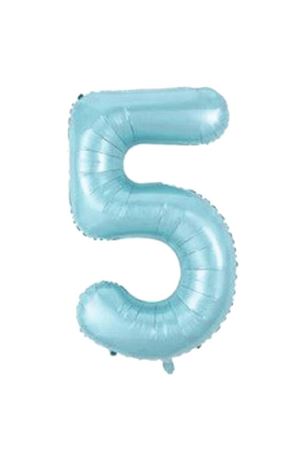 5 Rakam Folyo Balon Mavi 76 cm